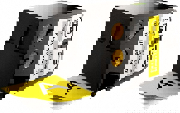 Label Maker Label: Black on Yellow, Vinyl, 276